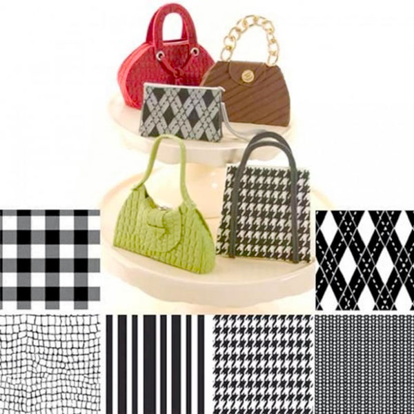 Fabric Icing Texture Sheet Impression Mat 6 Pieces Set