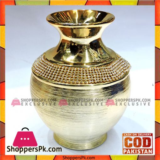 Fancy Golden Ceramic Flower Vase BQ4