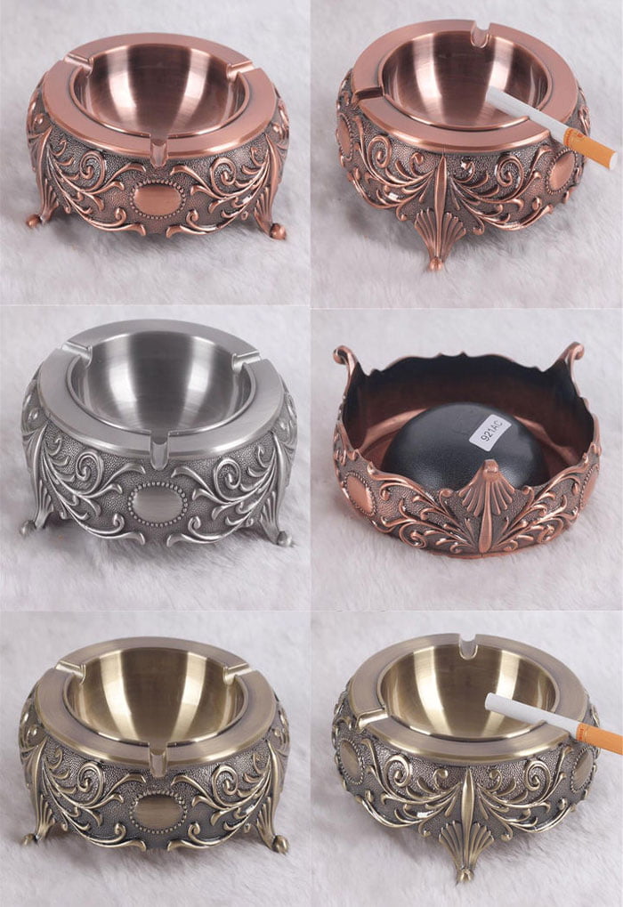 High Quality Ashtray High Grade Creative Personality Retro Home Furnishing Pewter Metal Ashtray New 4 High Quality Ashtray High Grade Creative Personality Retro Home Furnishing Pewter Metal Ashtray New