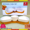 Imperial 3 Pieces Serving Dish With Bamboo Wooden Stand