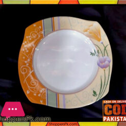 High Quality Melamine Square Rice Plate 12 Pieces Orange