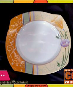 High Quality Melamine Square Rice Plate 12 Pieces Orange