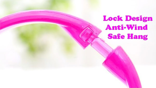 Pack Of 2 Colorful Transparent Wind Protection Loop Hook