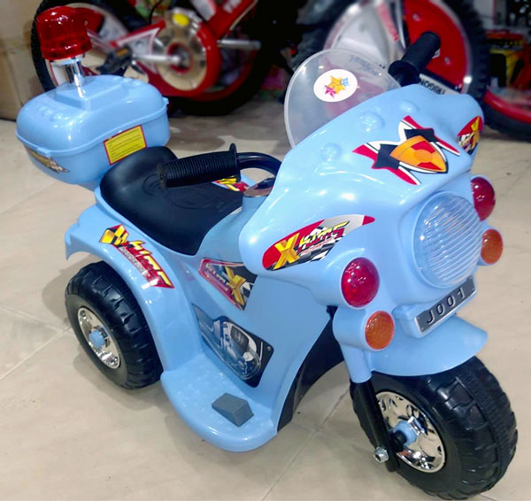 Ride On Battery Operated Police Bike For Kid