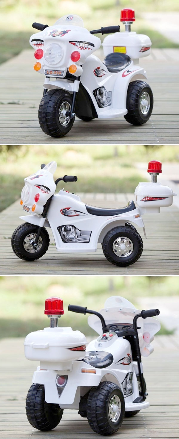 Ride On Battery Operated Police Bike For Kid