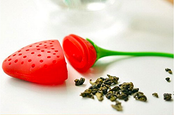 Silicone Strawberry Tea Strainer One Pieces