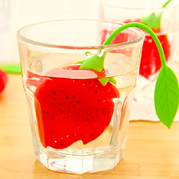 Silicone Strawberry Tea Strainer One Pieces