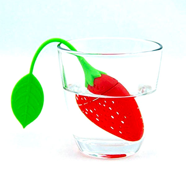 Silicone Strawberry Tea Strainer One Pieces