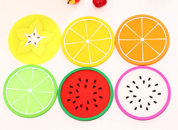 Silicone Fruits Tea Mat 6 Pieces