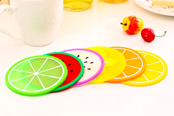Silicone Fruits Tea Mat 6 Pieces