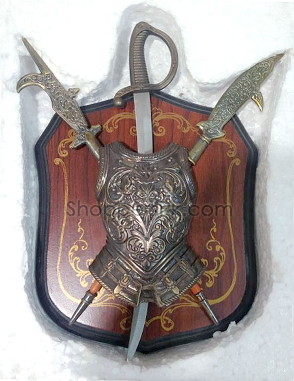 Wall Decoration Wooden Shield (101)