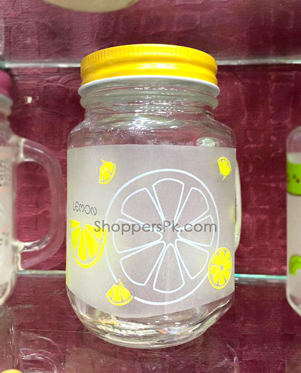 Mason Jar Fruit Print Check Led &Amp; Color Straw
