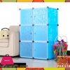 6 cube DIY PP Plastic Shelf Clothes Cabinet