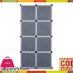 8 Cube DIY PP Plastic Shelf Clothes Cabinet