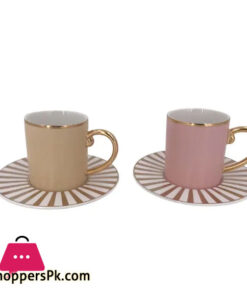 Angela Ceramic Cup & Saucer 6 Pcs Set - MG250