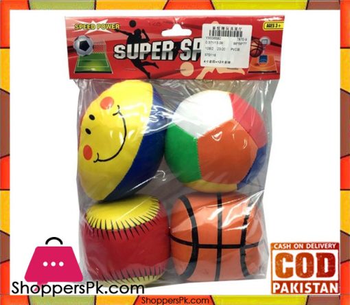 Baby Stuffed Balls Pack of 4 Multicolour