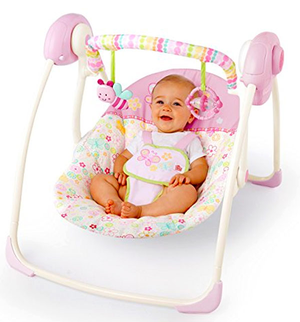 Bright Starts Portable Swing, Flutter Dot