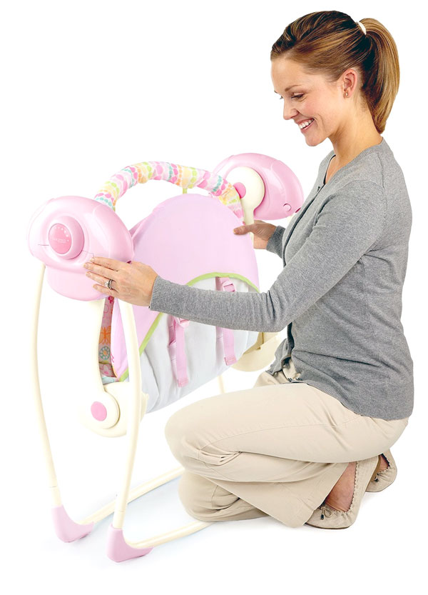 Bright Starts Portable Swing, Flutter Dot