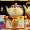 Ceramic Flower Print Tea Kettle 2.4 Litre VB2
