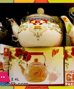 Ceramic Flower Print Tea Kettle 2.4 Litre VB2