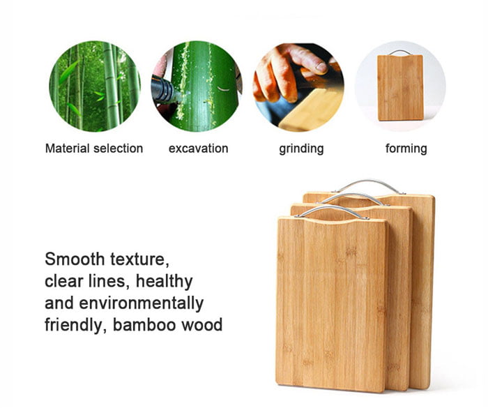 Cutting Board Bamboo Wood X-Large 26X36Cm