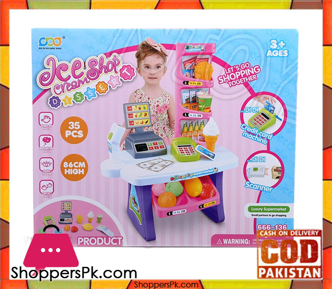 Ice Cream Shop 35 Pcs Shopping Cart 666-136 3 Ice Cream Shop 35 Pcs Shopping Cart 666-136