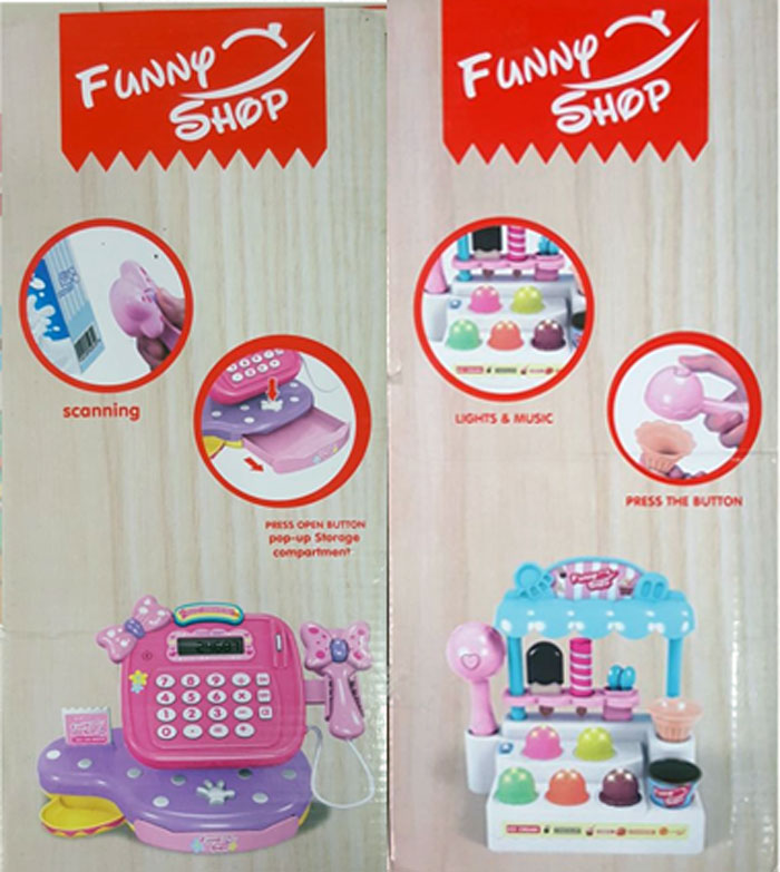 Ice Cream Shop &Amp; Cash Register Toy Play Set For Kids Kdl-888-15