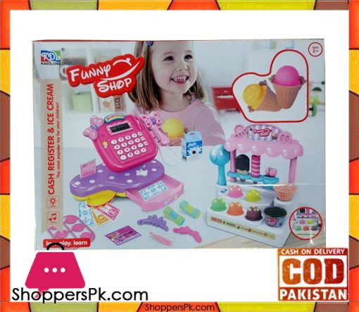 Ice Cream Shop & Cash Register Toy Play Set for Kids KDL-888-15