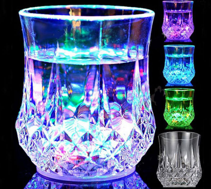 Led Water Glass Inductive Rainbow Color Cup - 7 Oz -1 Pcs 11 Led Water Glass Inductive Rainbow Color Cup - 7 Oz -1 Pcs
