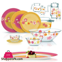 Luminarc Glassware Bubble Flower Dinner Set - 71 Pieces