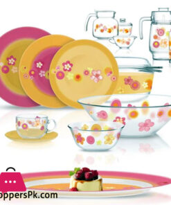 Luminarc Glassware Bubble Flower Dinner Set - 71 Pieces