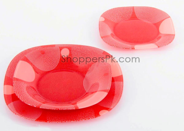 Luminarc Glassware Red Dinner Set 71 Pieces - 8 Person