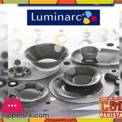Luminarc Glassware Black Square Dinner Set 71 Pieces - 8 Person