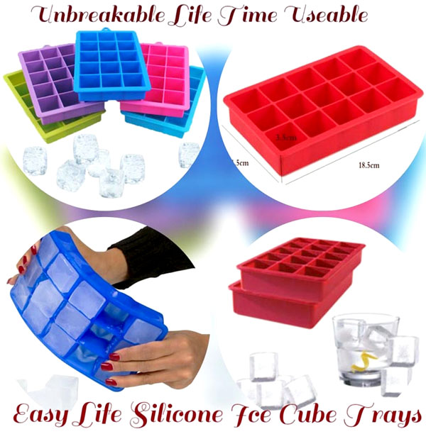Silicone Multi Purpose Ice Cube Tray 1 Pc