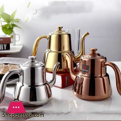 Thickened Stainless Steel Teapot Dining Room with Flower Teapot with Filter Hotel Restaurant Lepin Pot Induction Kettle