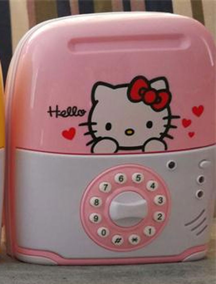 Trolley Case Saving Box For Kids Hello Kitty