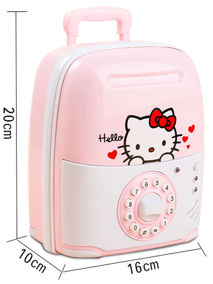 Trolley Case Saving Box For Kids Hello Kitty