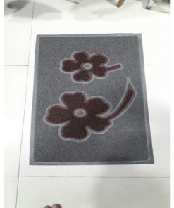 PVC  Rubber Mat  Size 45*75 Cm  Coller - Gray
