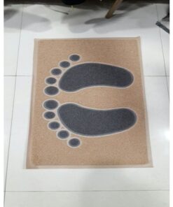 PVC  Rubber Mat  Size 45*75 Cm  Coller - Cream