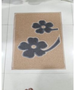 PVC  Rubber Mat Size 45*75 Cm Coller - Cream