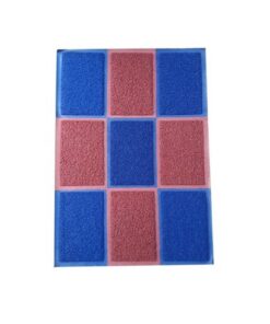 Pvc Rubber Mat Size 45*75 Cm  - Red Blue