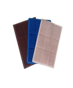 Pack of 3 Check Design Bathroom Mats