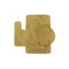 Set Of 3 - Bath Mat, Contour &Amp; Toilet Lid Cover - Golden