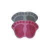 Pack Of 2 Of Foot Shape Rubber Bathroom Mats - Multicolour
