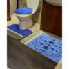 Imported Bath Mat Set (Blue Motive)
