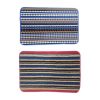 Pack of 2 Rubber & Polyester Foot Mat – Multicolor