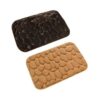 Pack Of 2 - 3D Cobblestone Entrance Mats - Brown &Amp; Golden