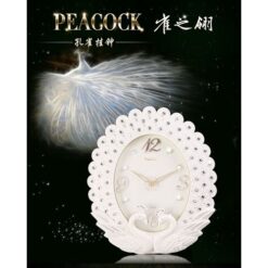 wall clock peacock whait
