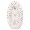 Wall Clock Peacock - White