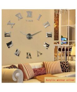 3D Wall Clock-Silver - SA